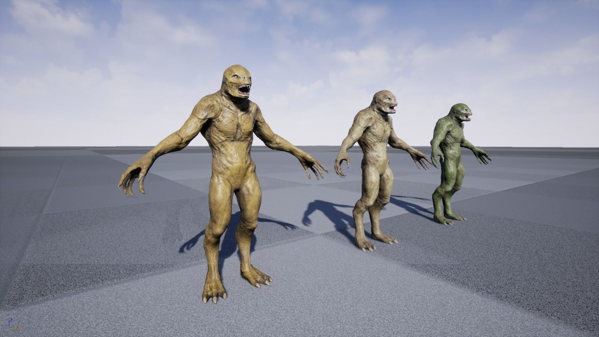 Monster Reptiloid Low-poly 3D model_15