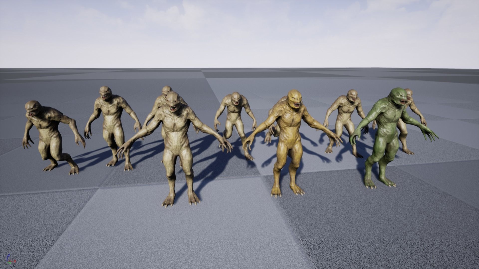 Monster Reptiloid Low-poly 3D model_16