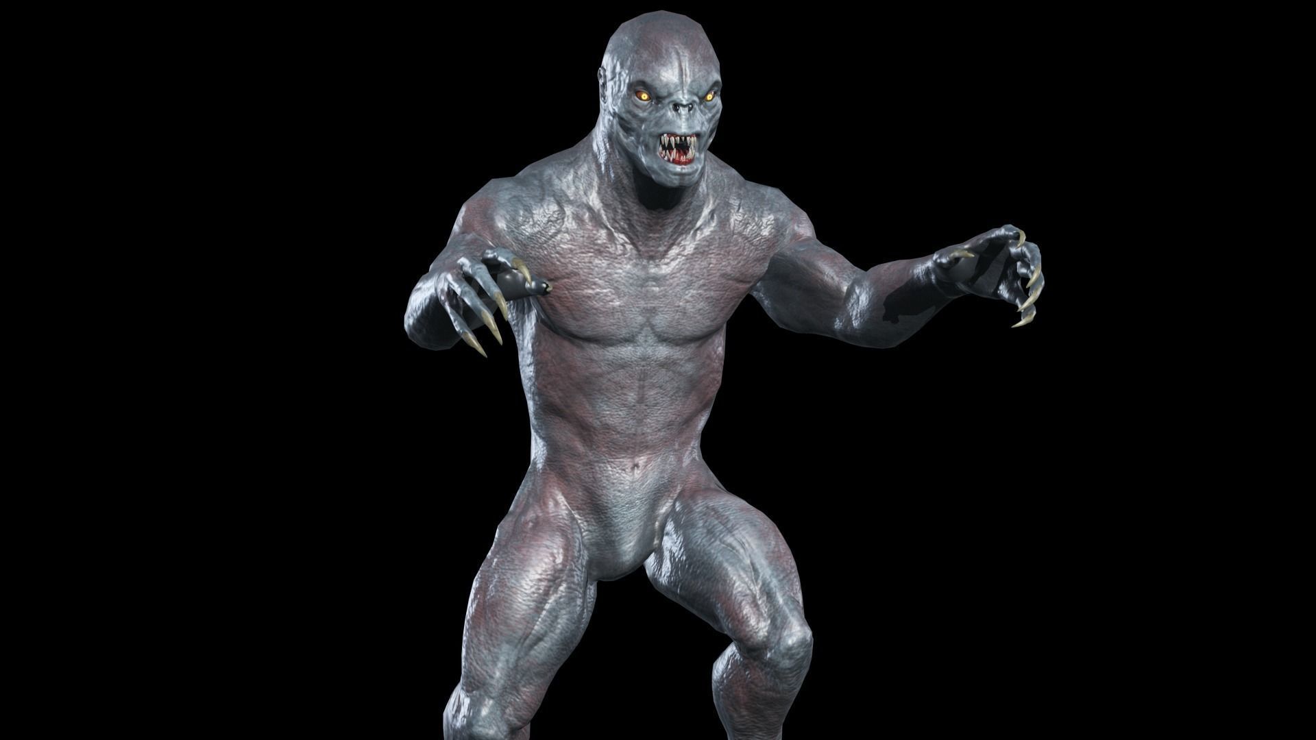 Monster Alien Low-poly 3D model_13