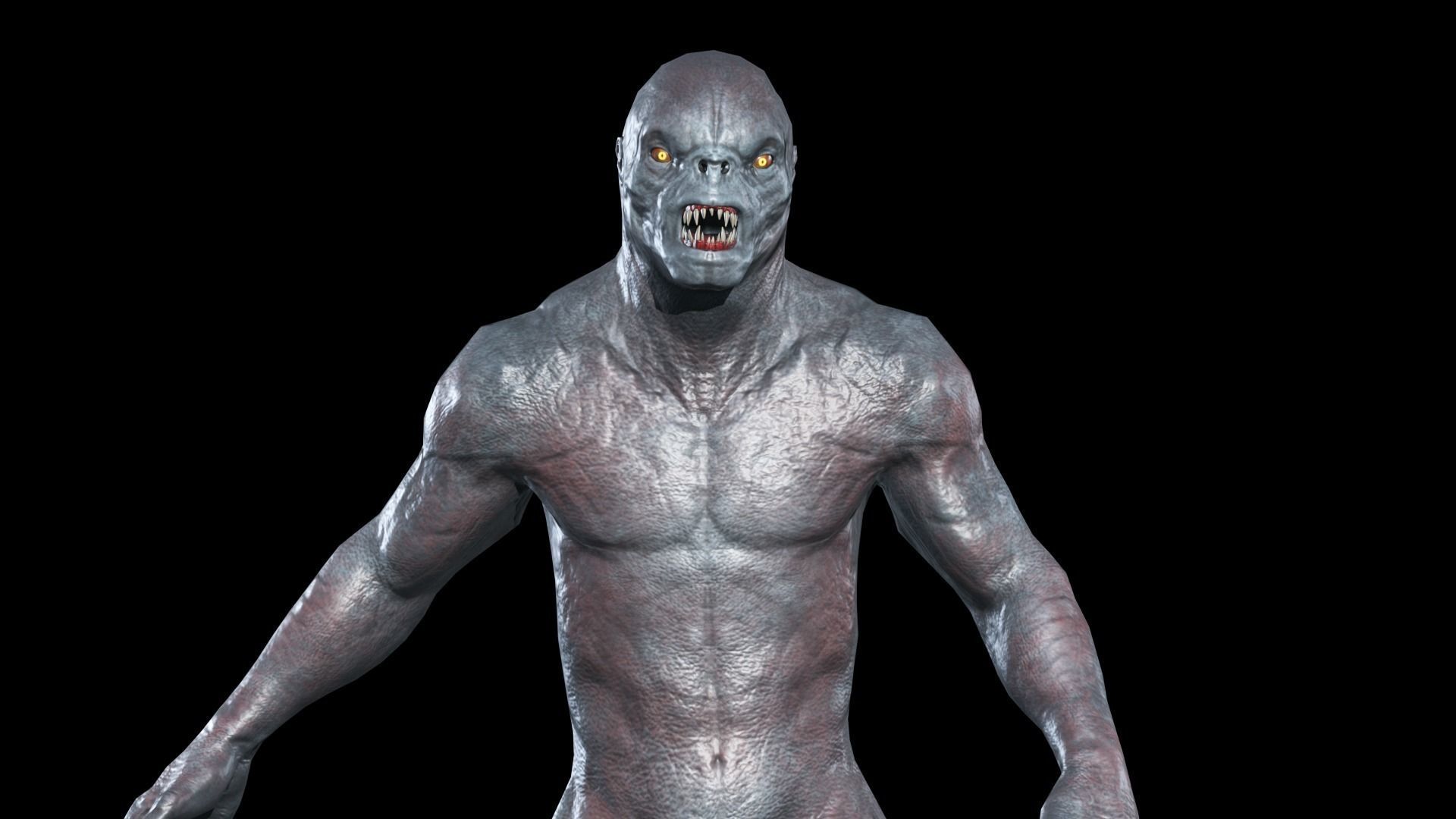 Monster Alien Low-poly 3D model_7