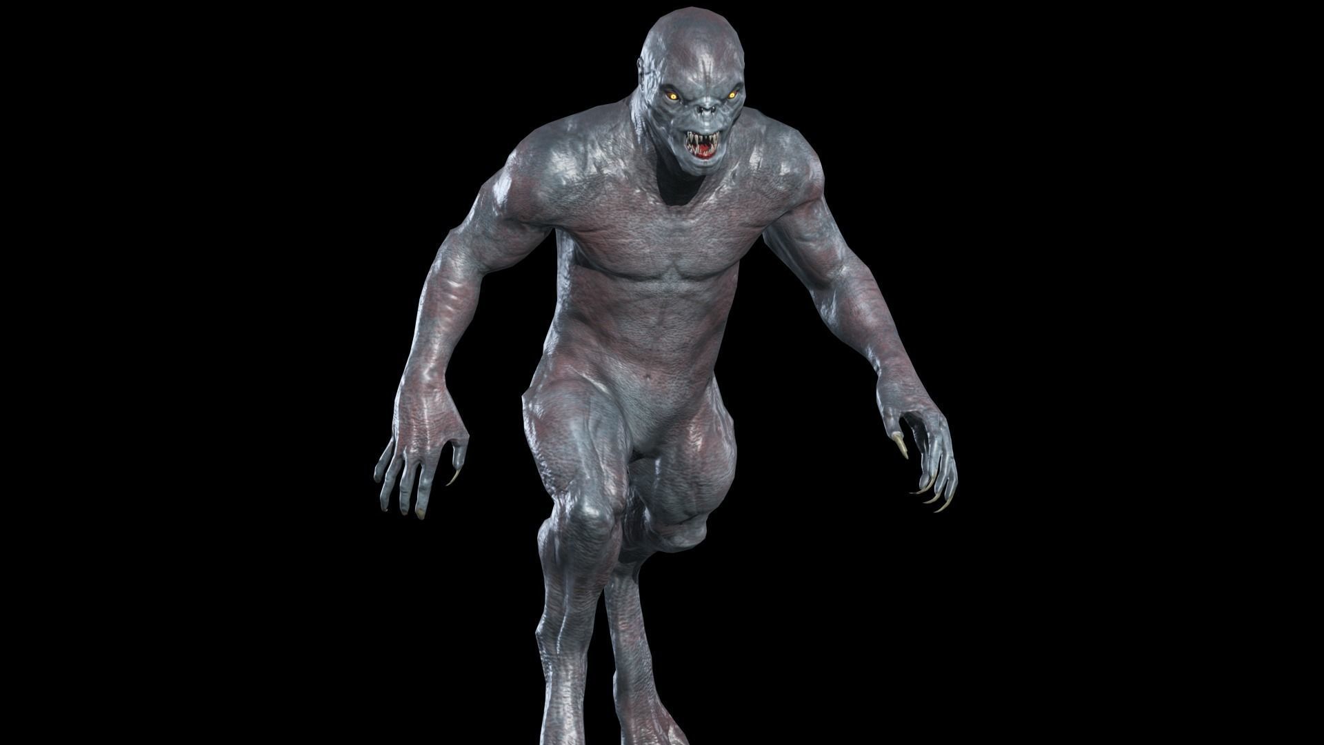 Monster Alien Low-poly 3D model_14