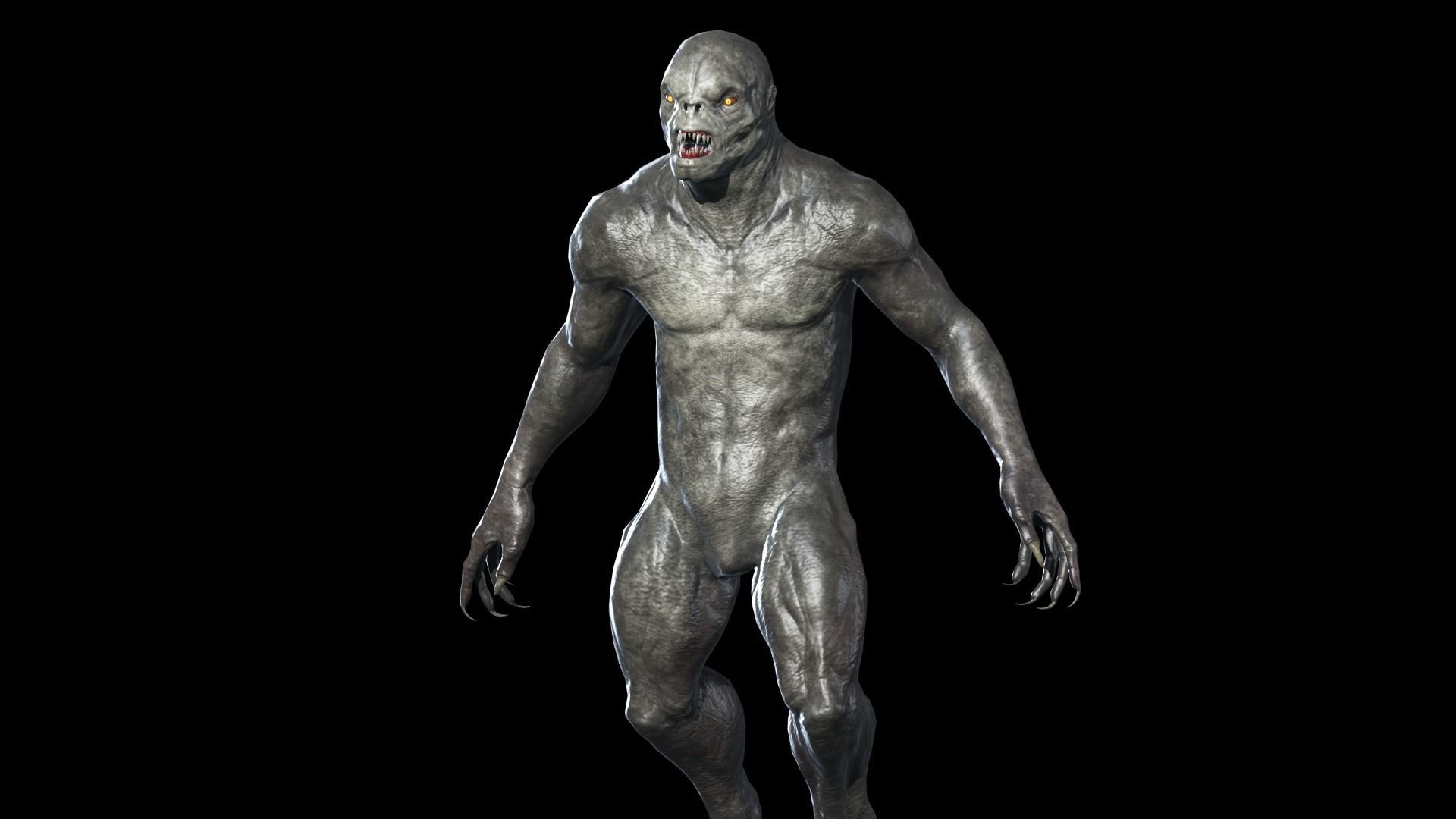 Monster Alien Low-poly 3D model_8