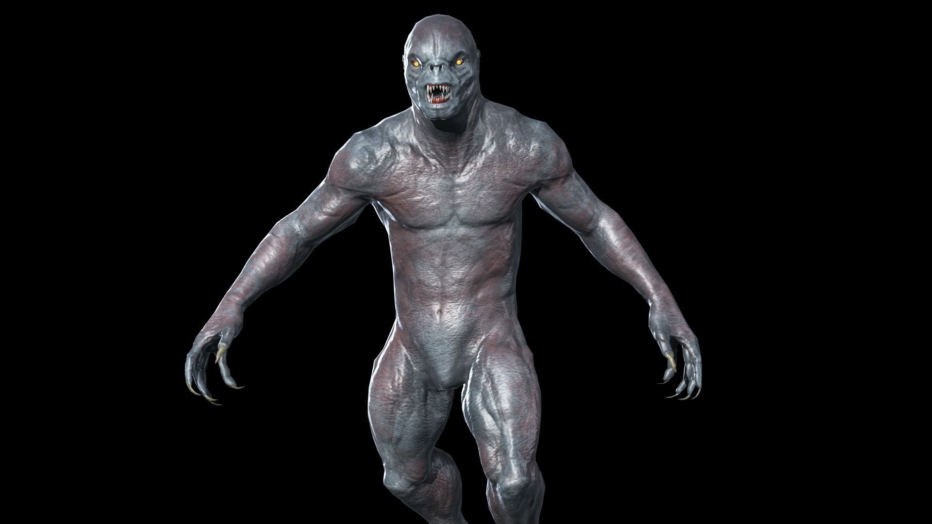 Monster Alien Low-poly 3D model_9