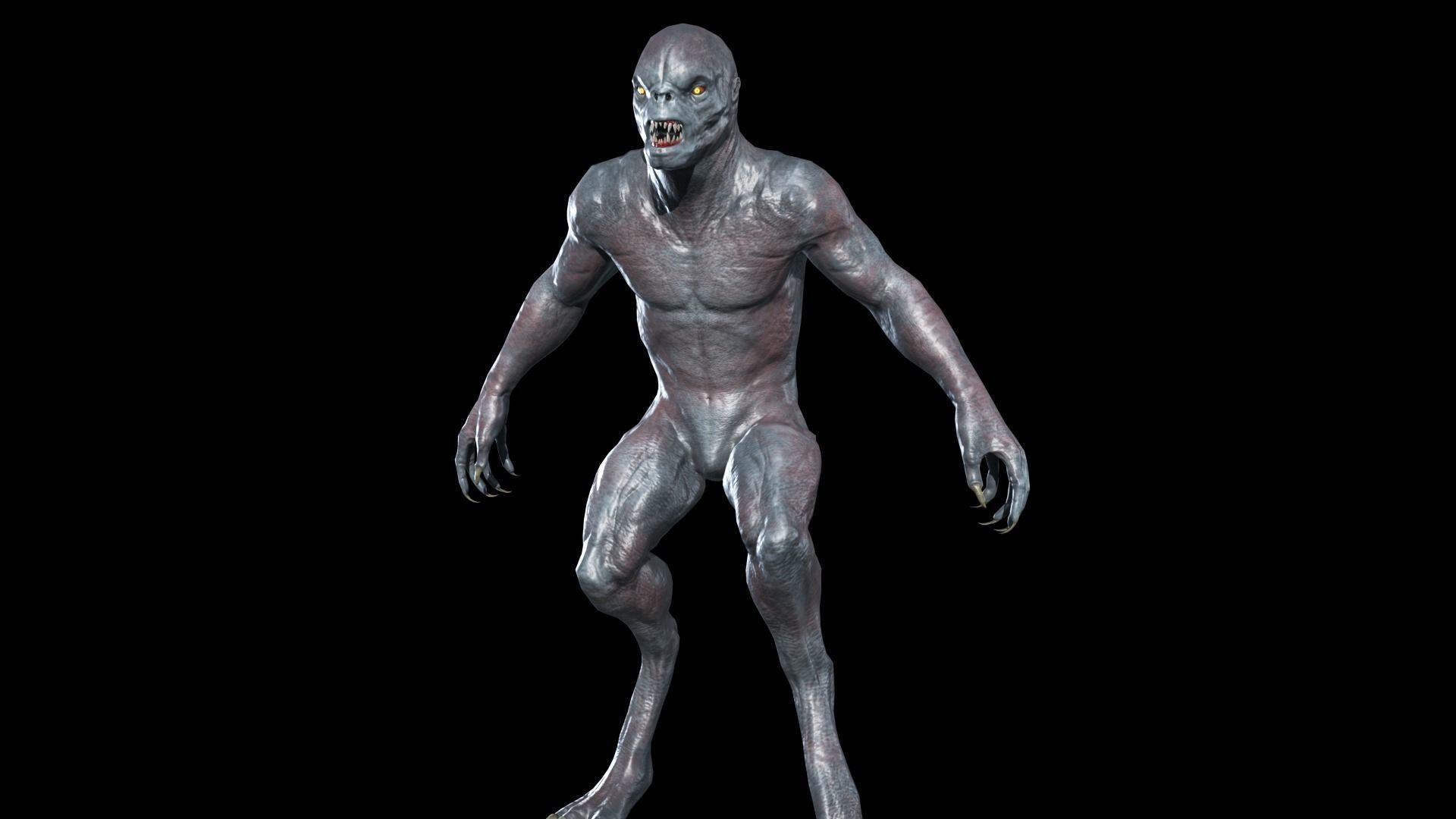 Monster Alien Low-poly 3D model_10