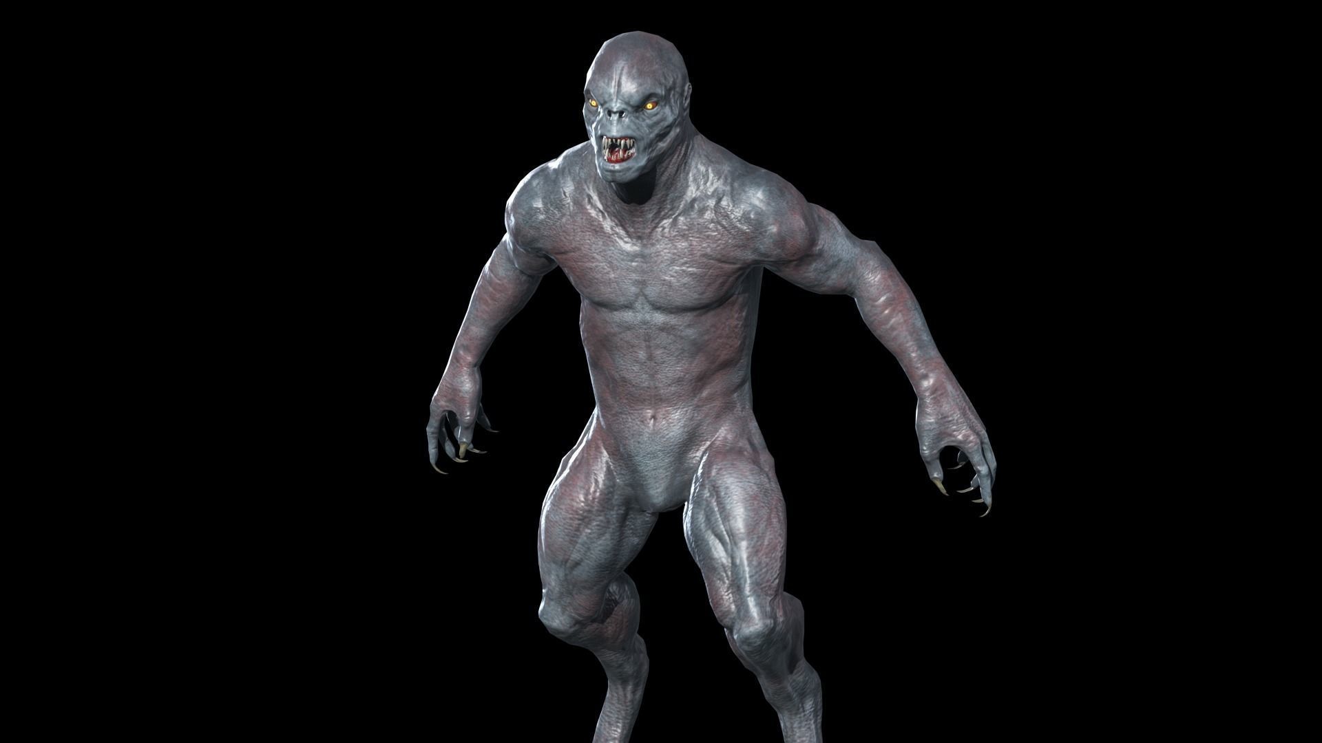 Monster Alien Low-poly 3D model_11