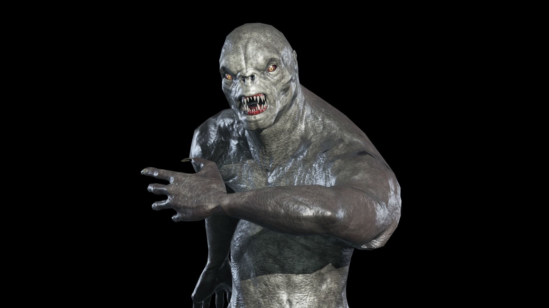 Monster Alien Low-poly 3D model_16