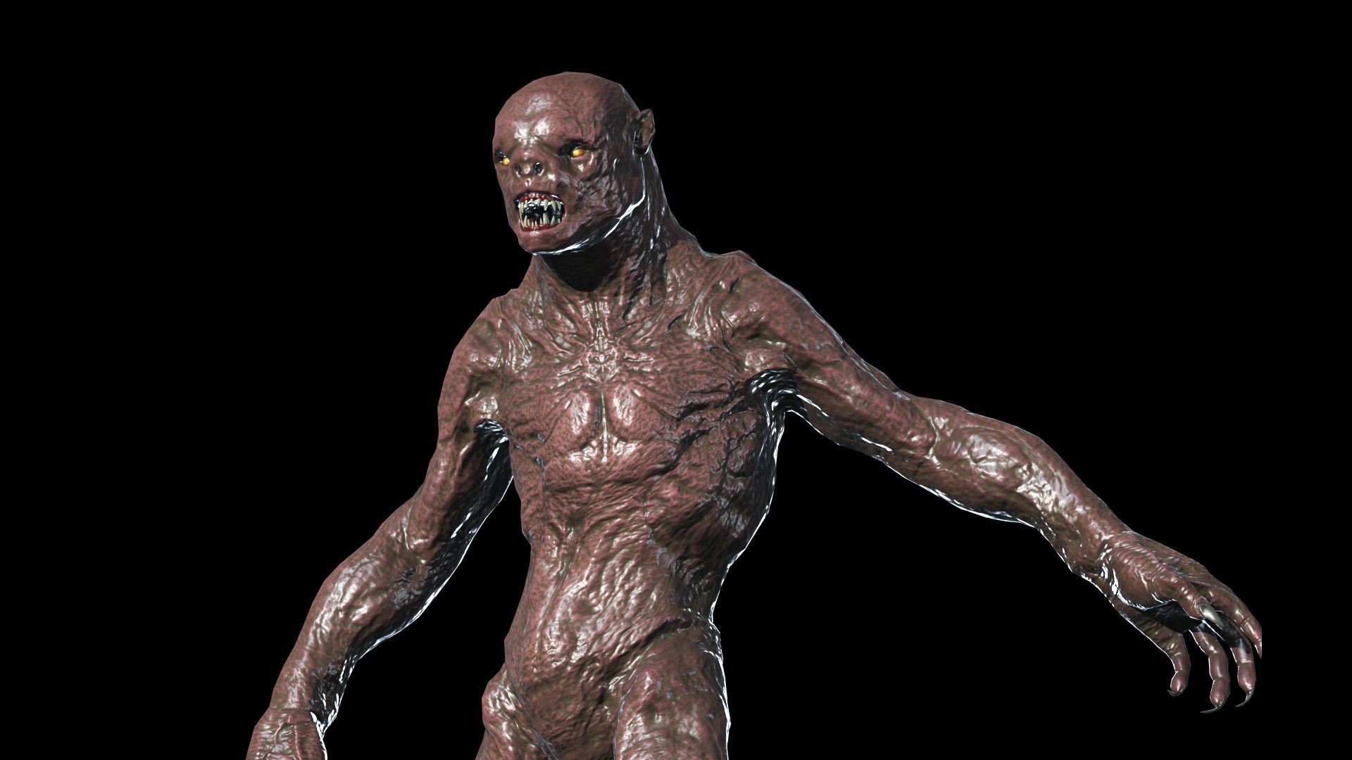 Chupacabra Low-poly 3D model_13