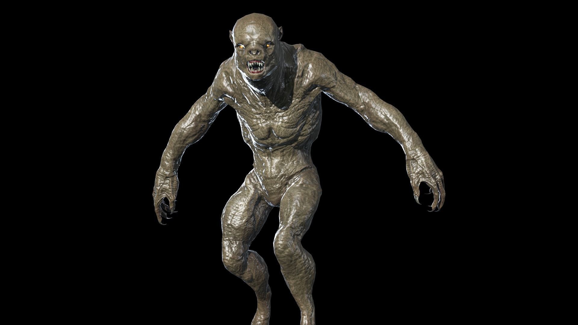 Chupacabra Low-poly 3D model_12