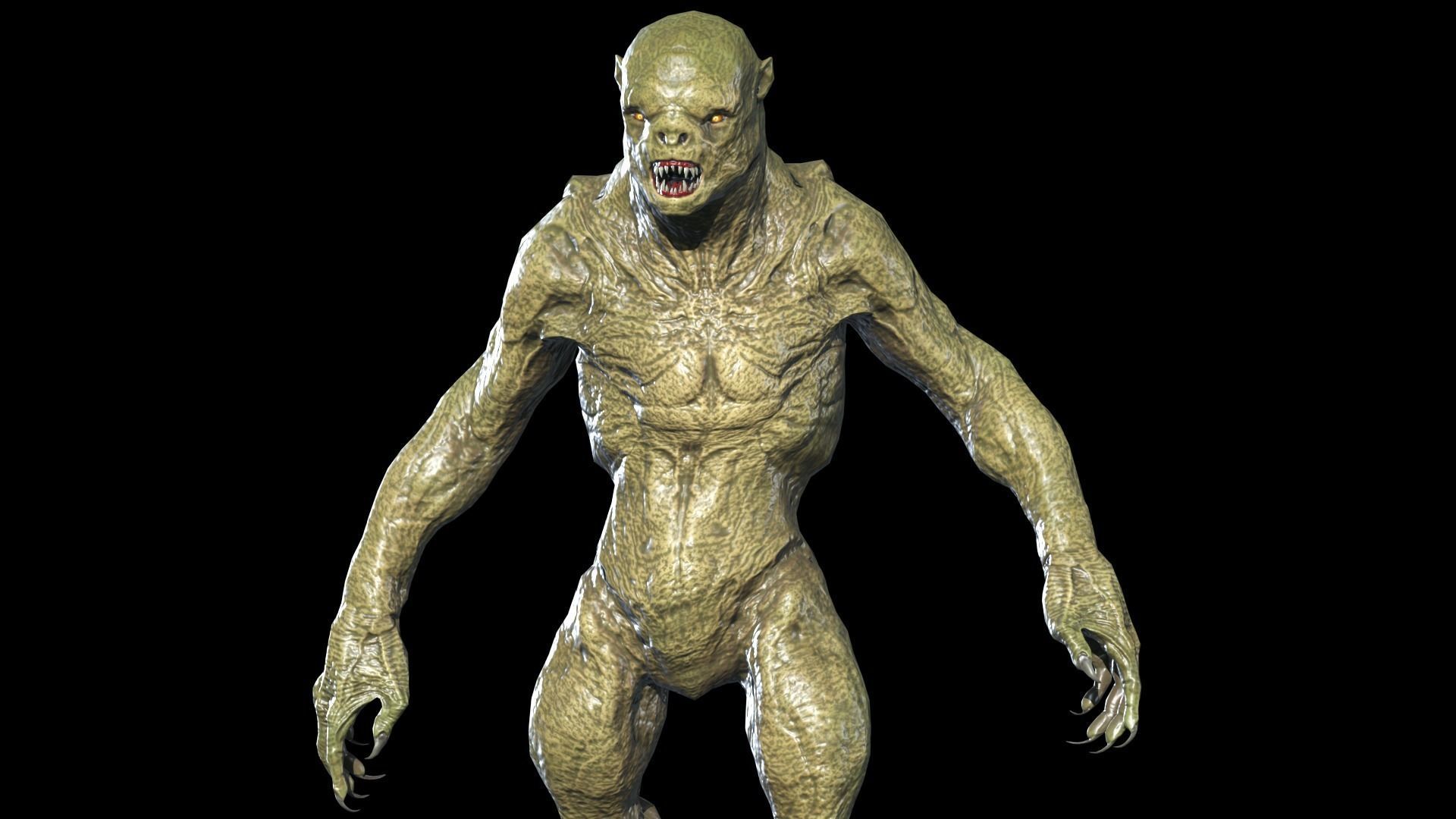 Chupacabra Low-poly 3D model_6