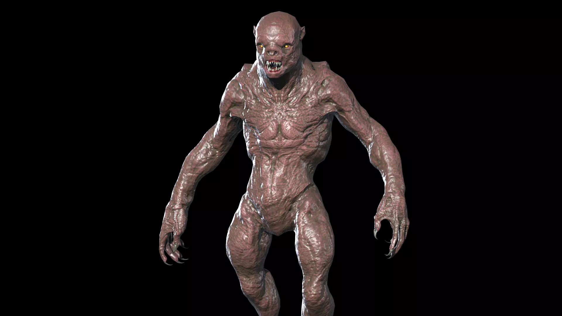 Chupacabra Low-poly 3D model_0