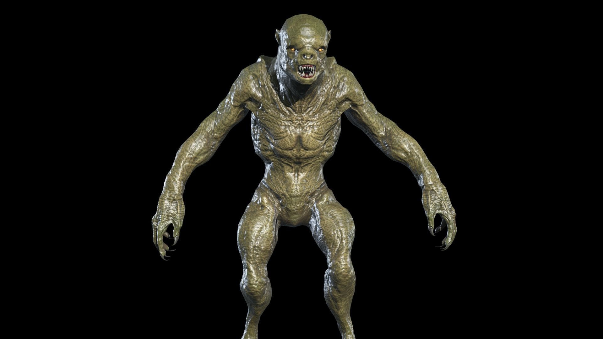 Chupacabra Low-poly 3D model_10