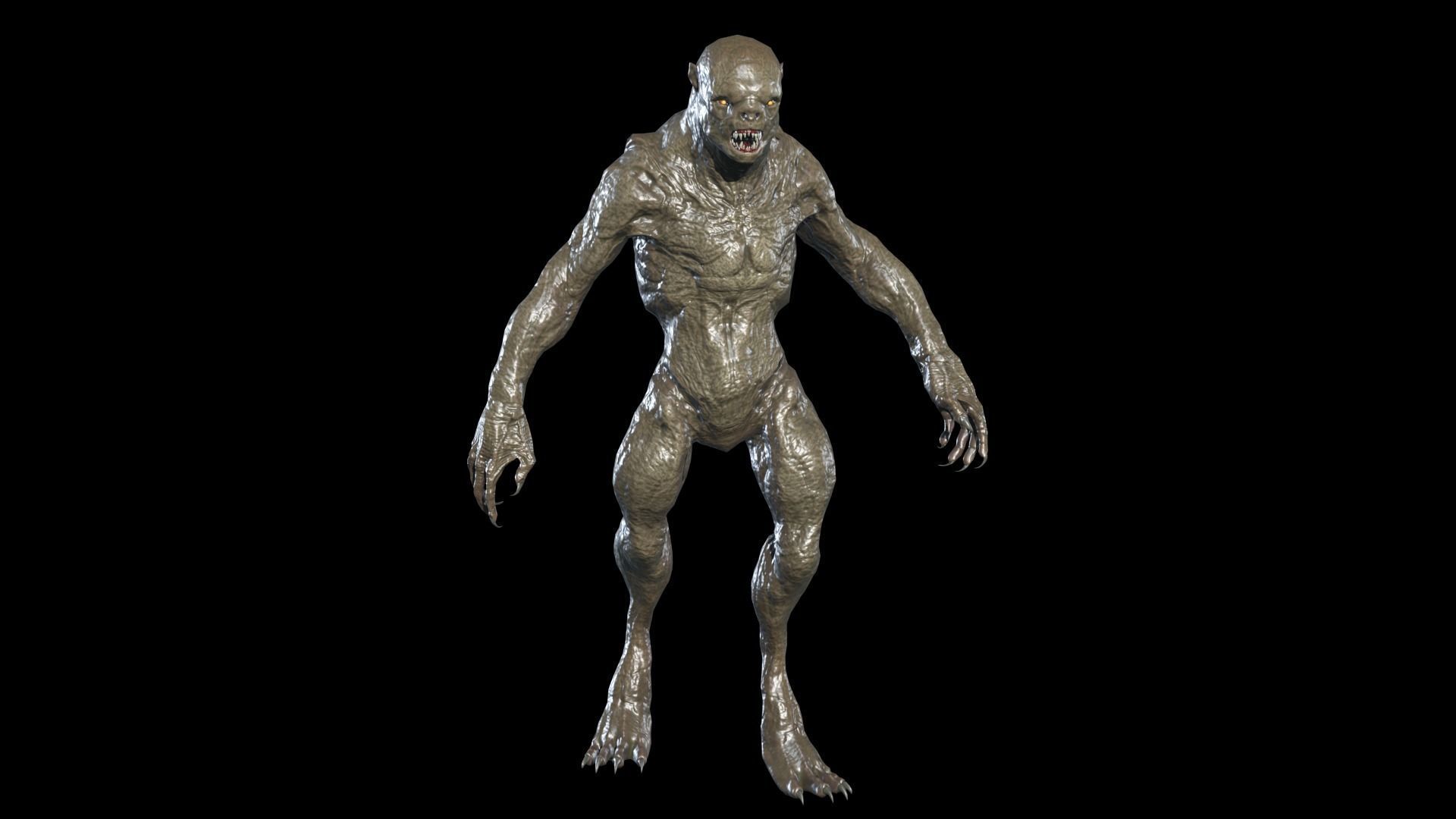 Chupacabra Low-poly 3D model_3