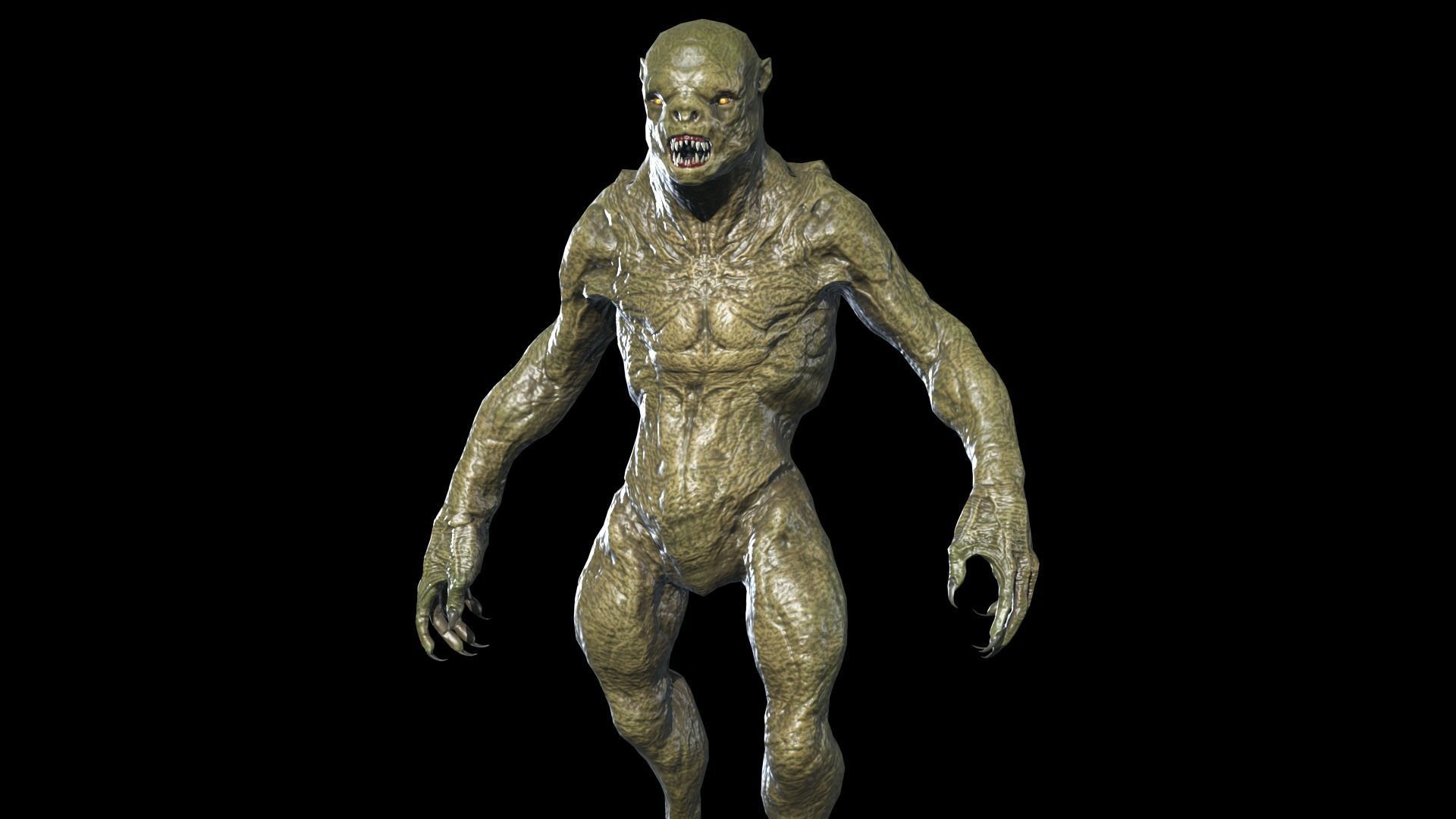 Chupacabra Low-poly 3D model_7