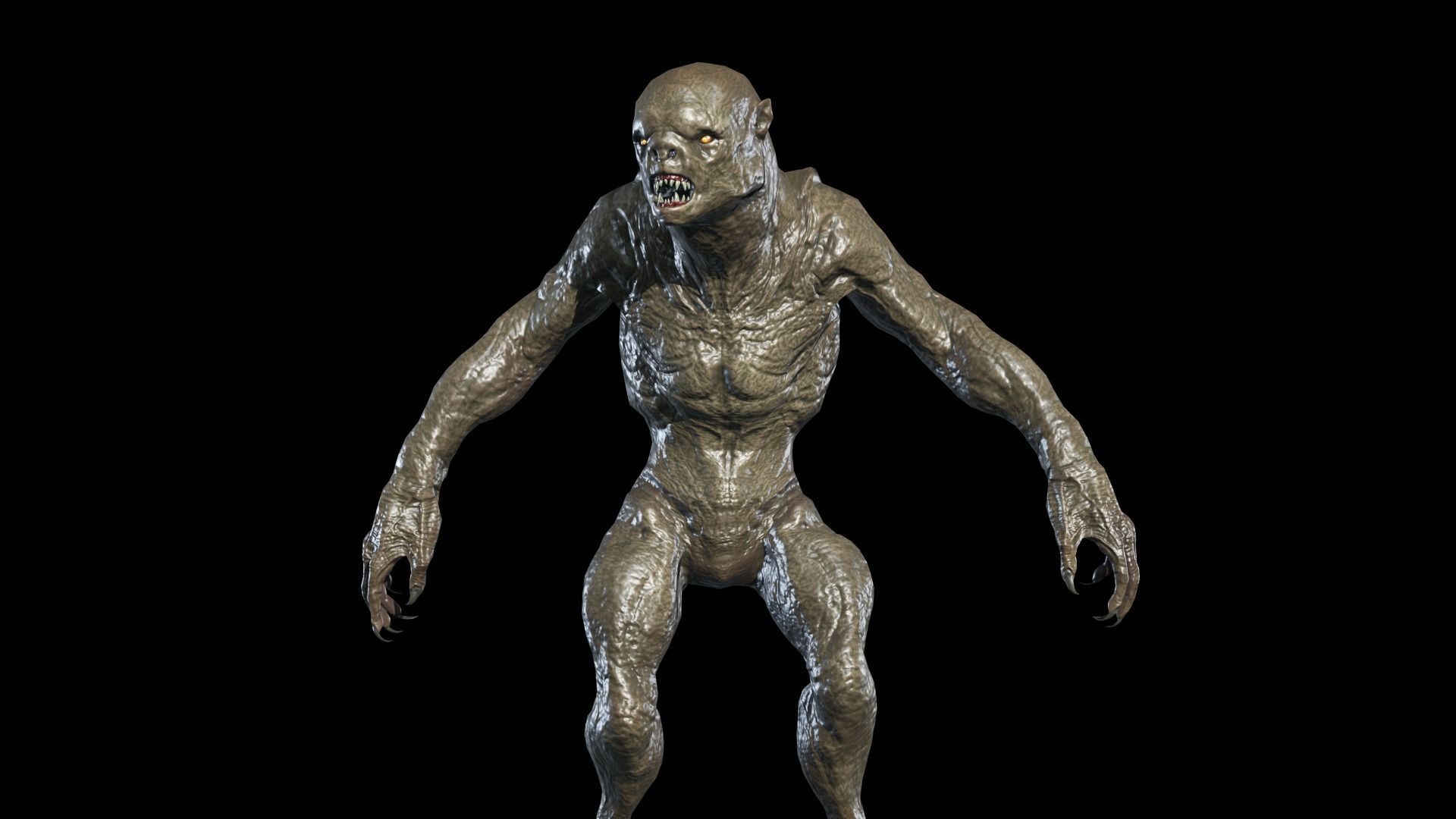 Chupacabra Low-poly 3D model_11