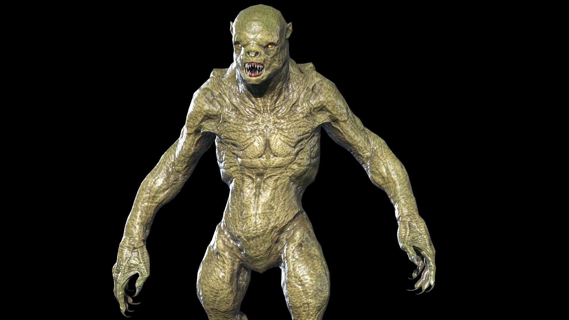 Chupacabra Low-poly 3D model_2