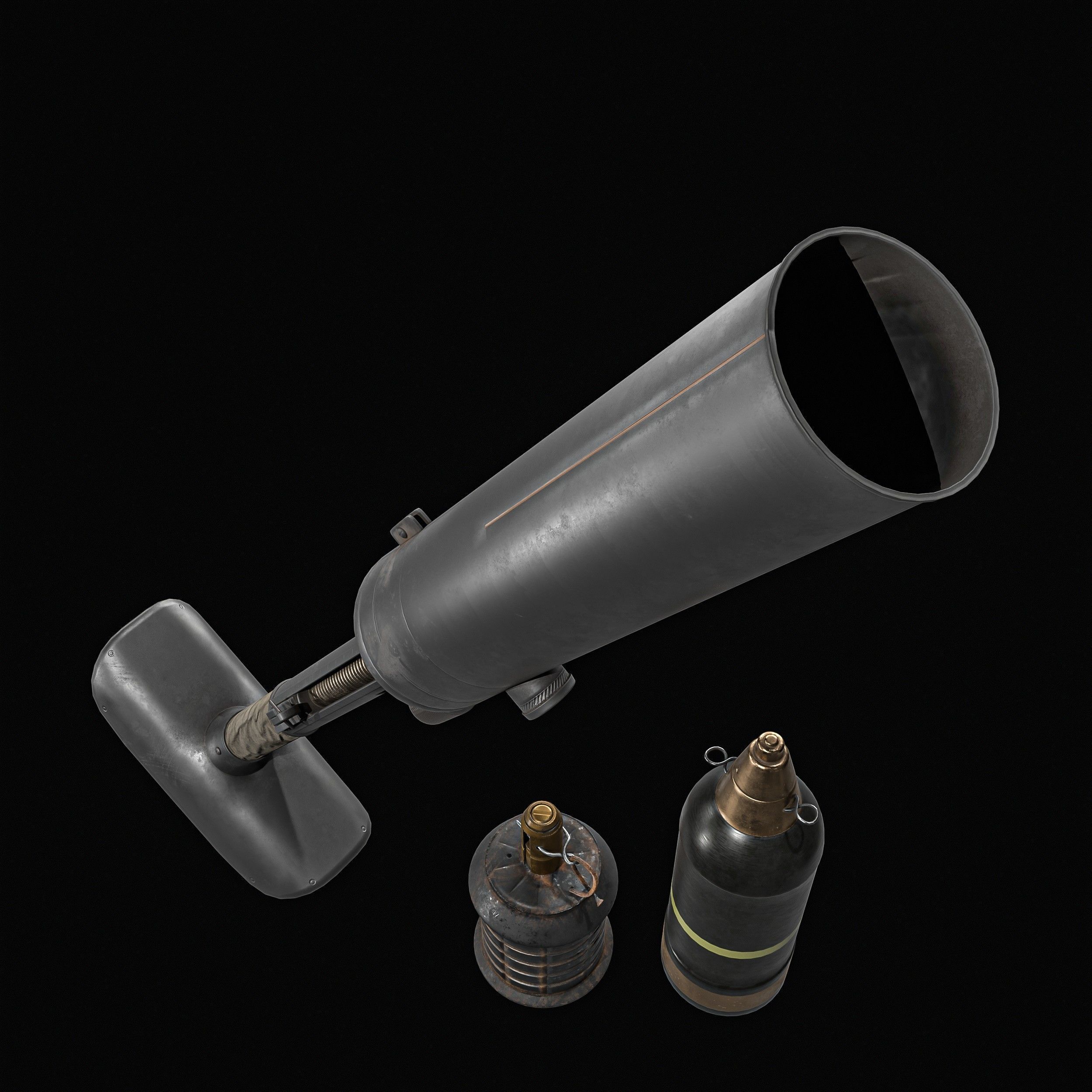 Type 97 Hand Grenade And  Type 89 Grenade Launcher 3D model_12