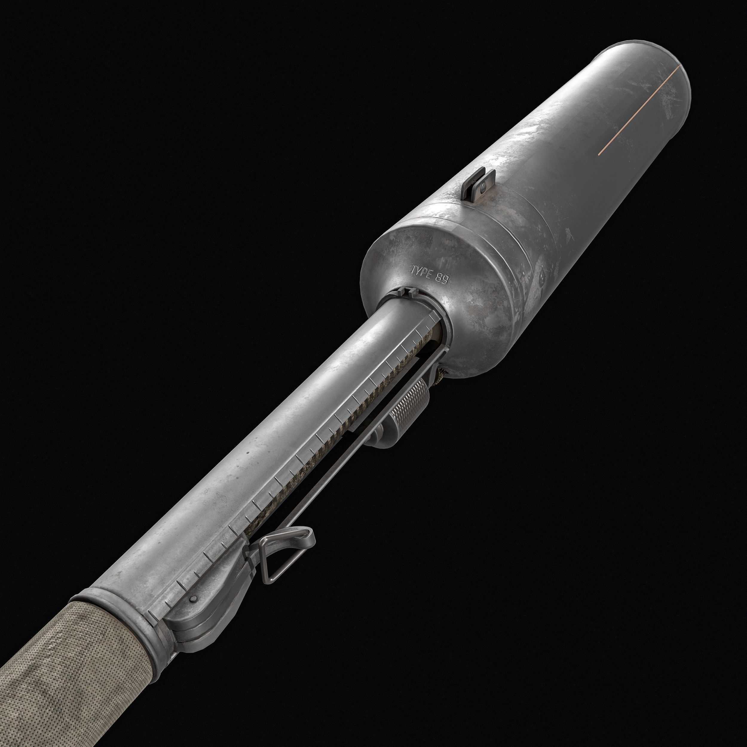 Type 97 Hand Grenade And  Type 89 Grenade Launcher 3D model_16