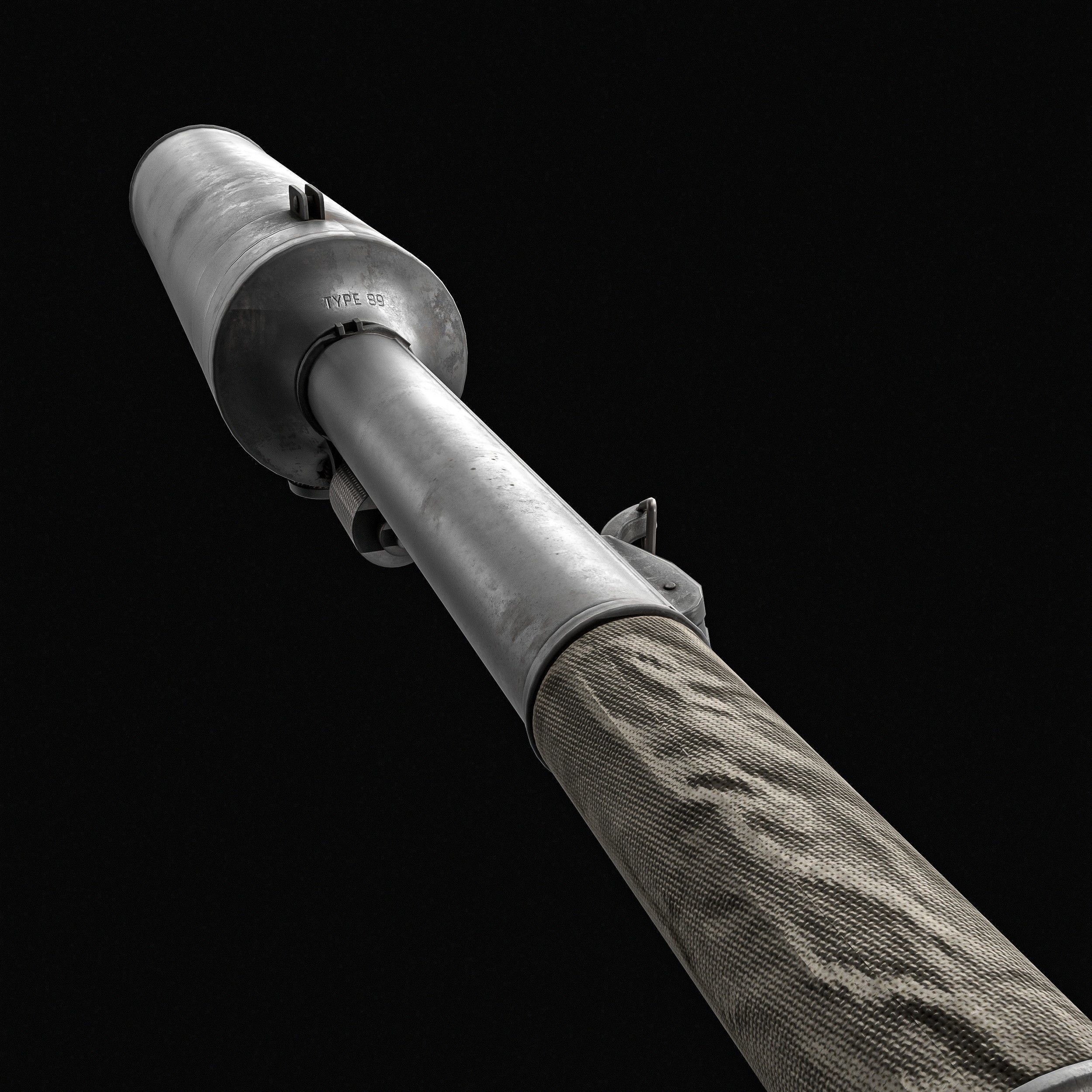 Type 97 Hand Grenade And  Type 89 Grenade Launcher 3D model_19