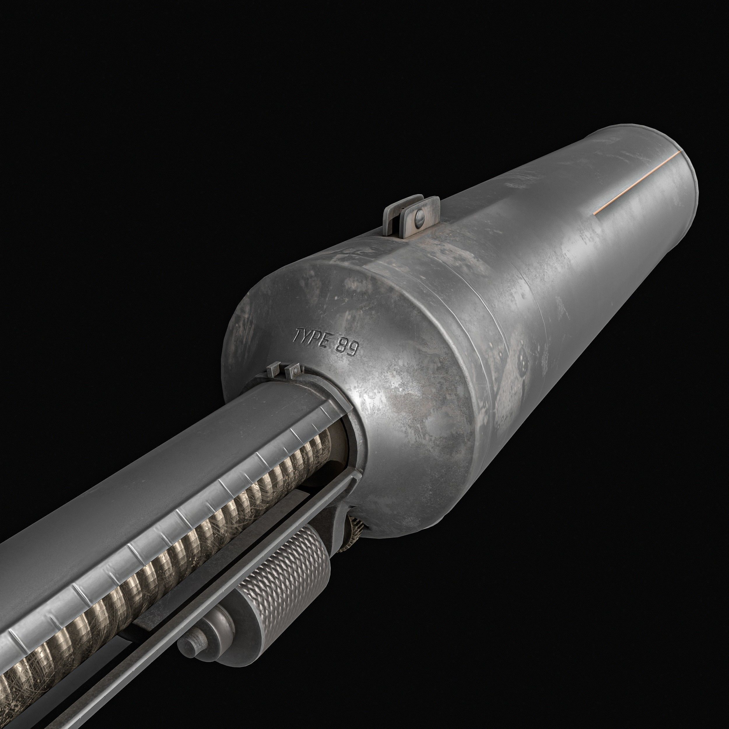 Type 97 Hand Grenade And  Type 89 Grenade Launcher 3D model_21