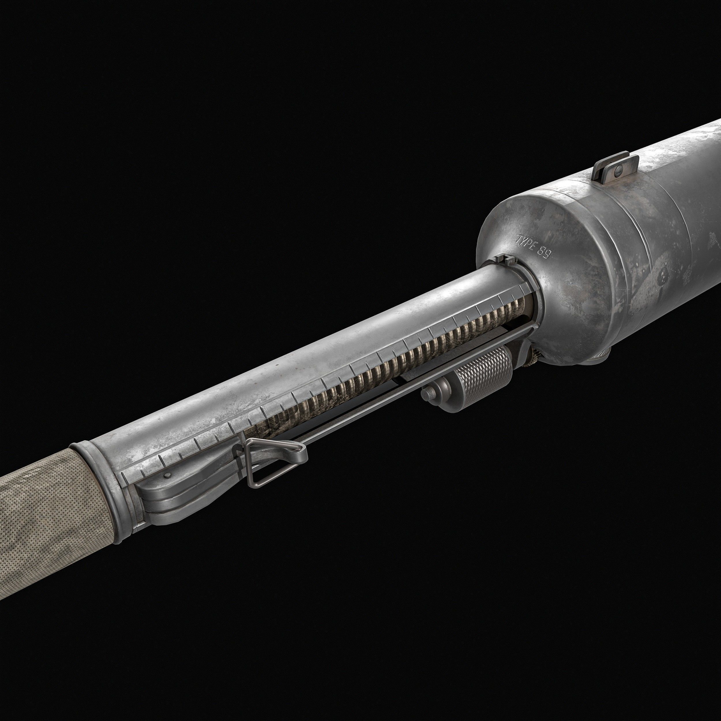 Type 97 Hand Grenade And  Type 89 Grenade Launcher 3D model_11