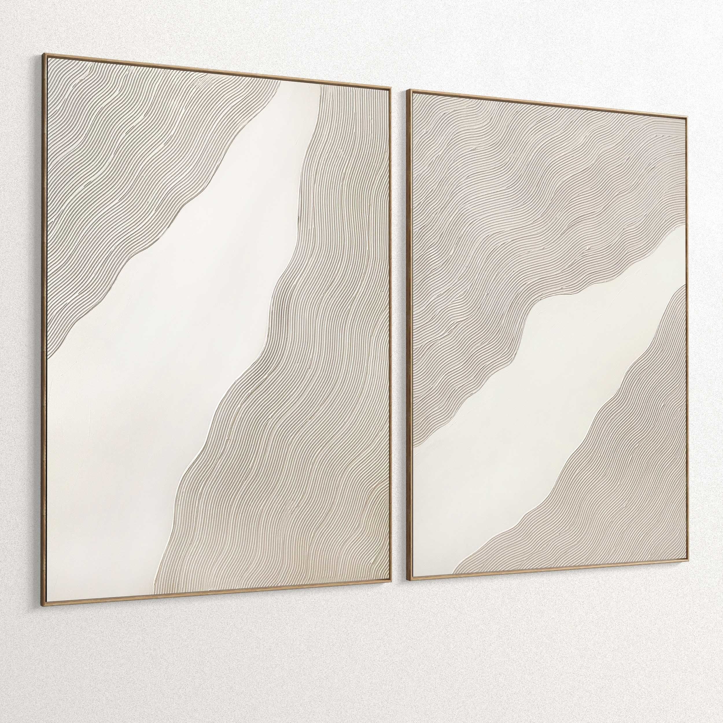 Plaster Two Photo Frame 346 Low-poly 3D model_1