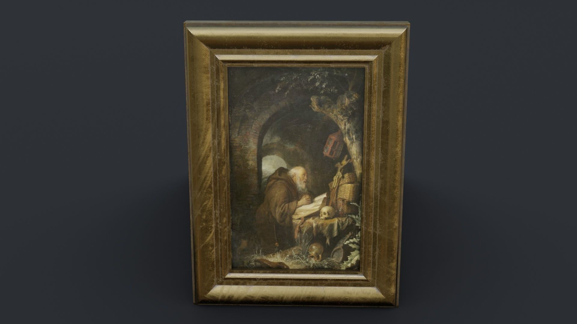 Old Picture Frames Low-poly 3D model_7