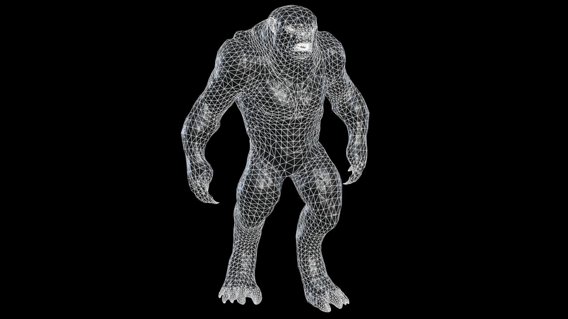 Big Monster Low-poly 3D model_2