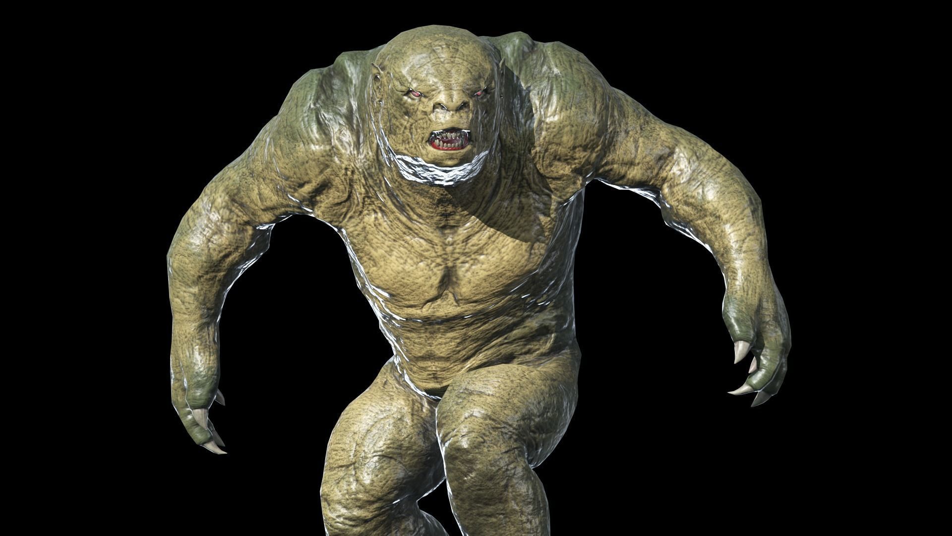 Big Monster Low-poly 3D model_7