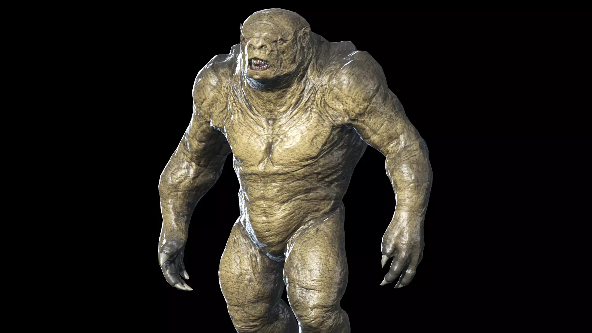 Big Monster Low-poly 3D model_0