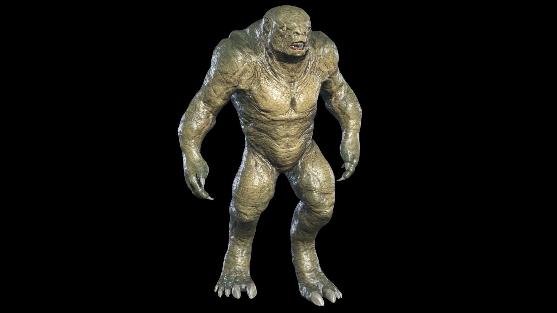 Big Monster Low-poly 3D model_4