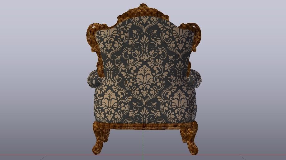 Fashionable Modern Armchair 01 Low-poly 3D model_17