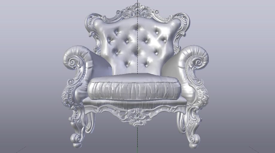 Fashionable Modern Armchair 01 Low-poly 3D model_21