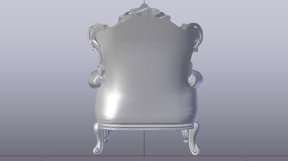 Fashionable Modern Armchair 01 Low-poly 3D model_24