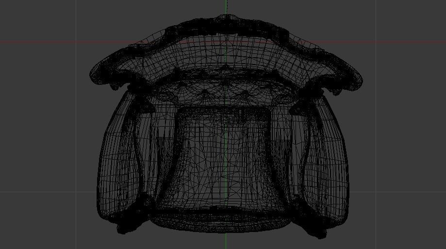 Fashionable Modern Armchair 01 Low-poly 3D model_34