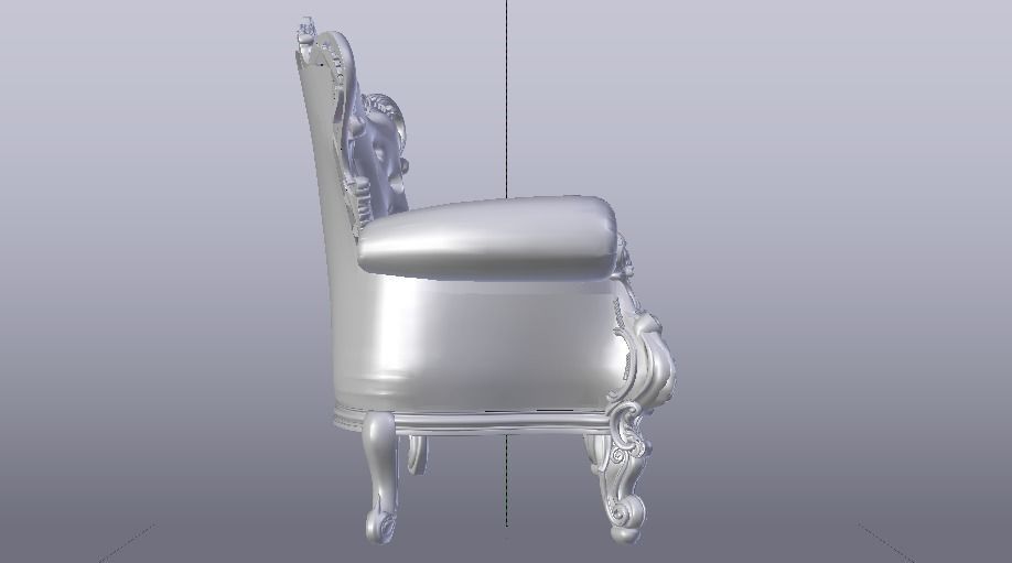 Fashionable Modern Armchair 01 Low-poly 3D model_23