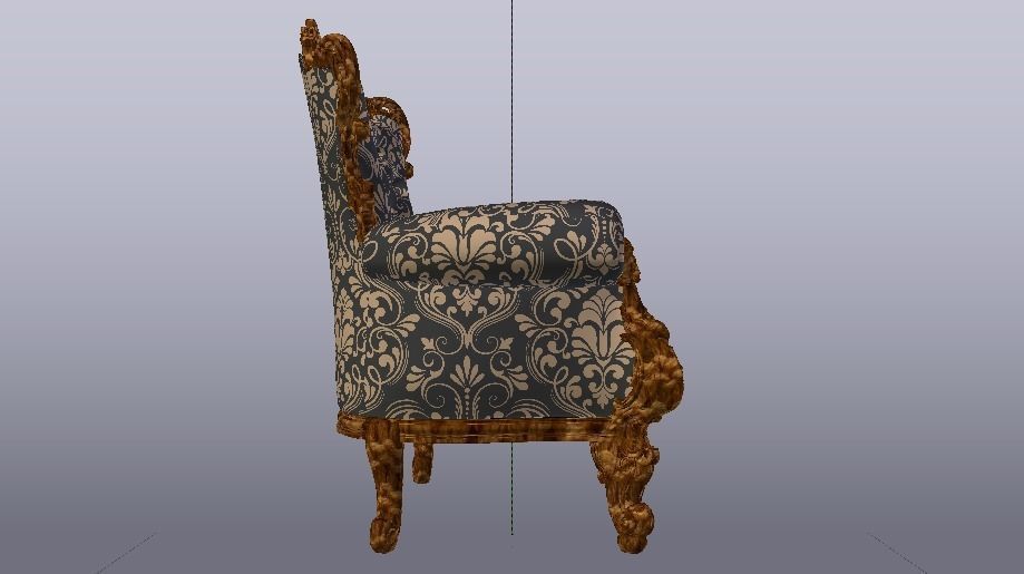 Fashionable Modern Armchair 01 Low-poly 3D model_16