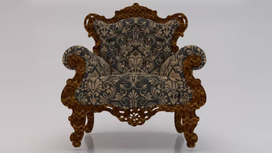 Fashionable Modern Armchair 01 Low-poly 3D model_0