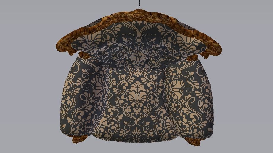 Fashionable Modern Armchair 01 Low-poly 3D model_20