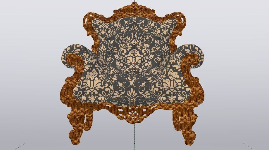 Fashionable Modern Armchair 01 Low-poly 3D model_7