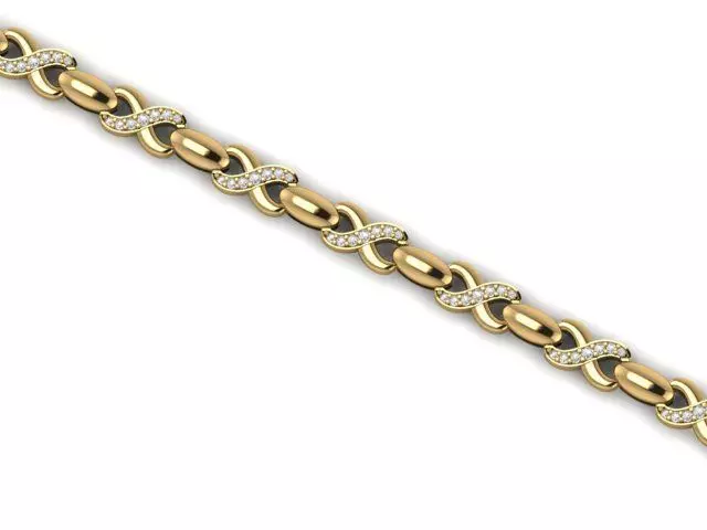 Infinity Link Chain BEST FOR ALL JEWELRY METALS  3D print model_0