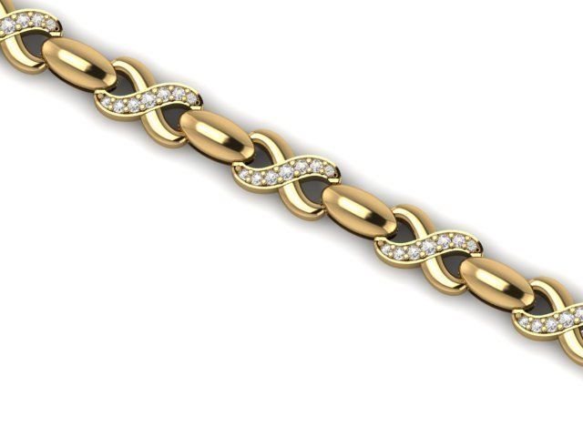 Infinity Link Chain BEST FOR ALL JEWELRY METALS  3D print model_2
