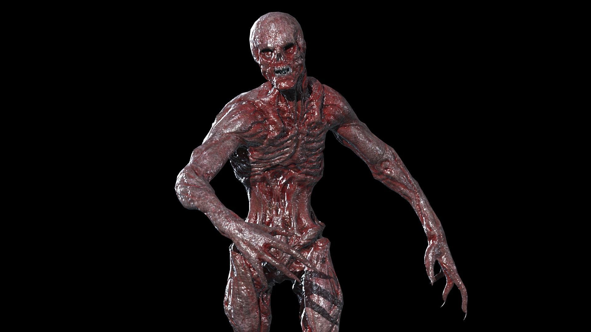 Mutant Monster 5 Low-poly 3D model_3