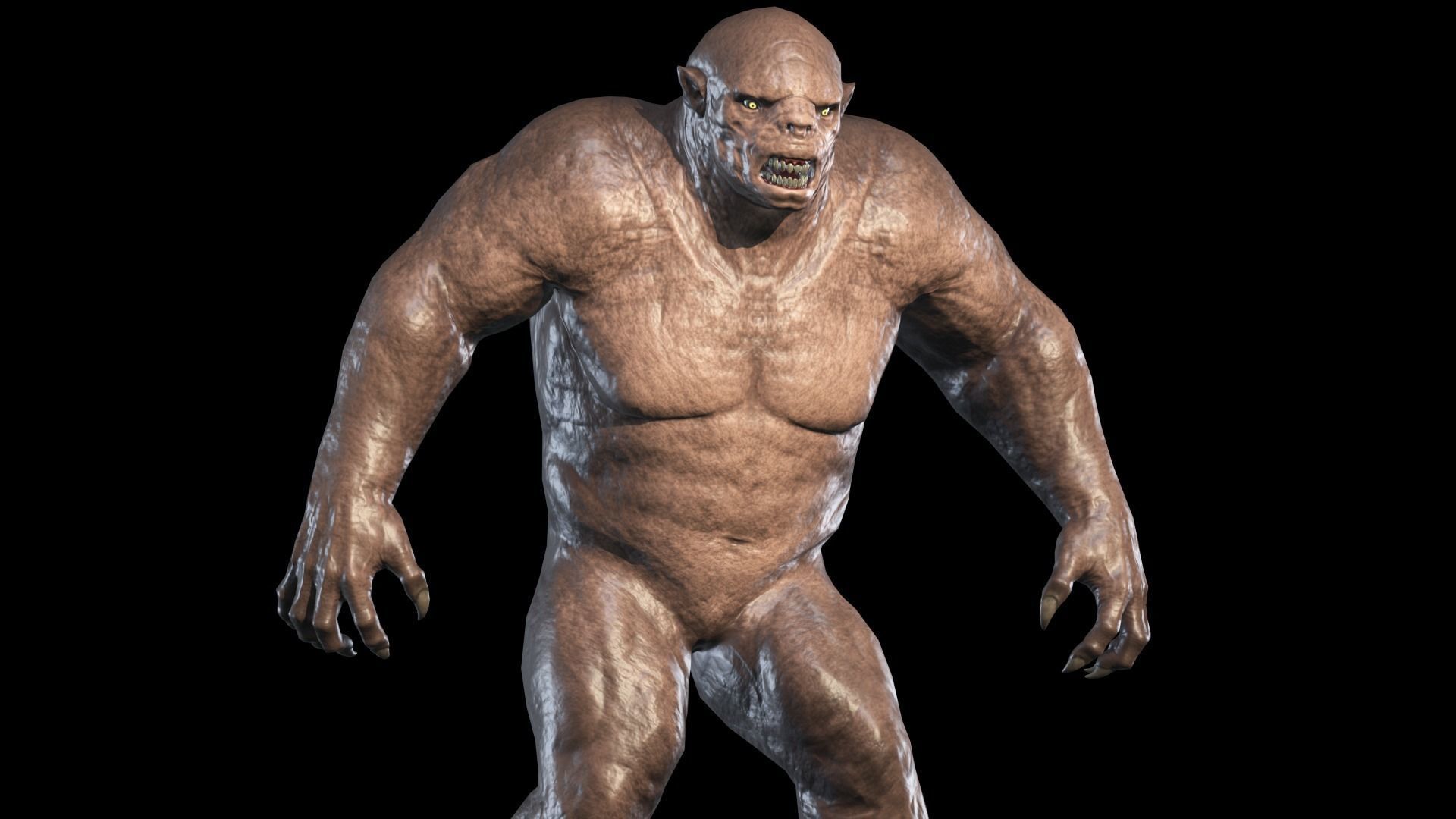 Monster Bull Low-poly 3D model_5