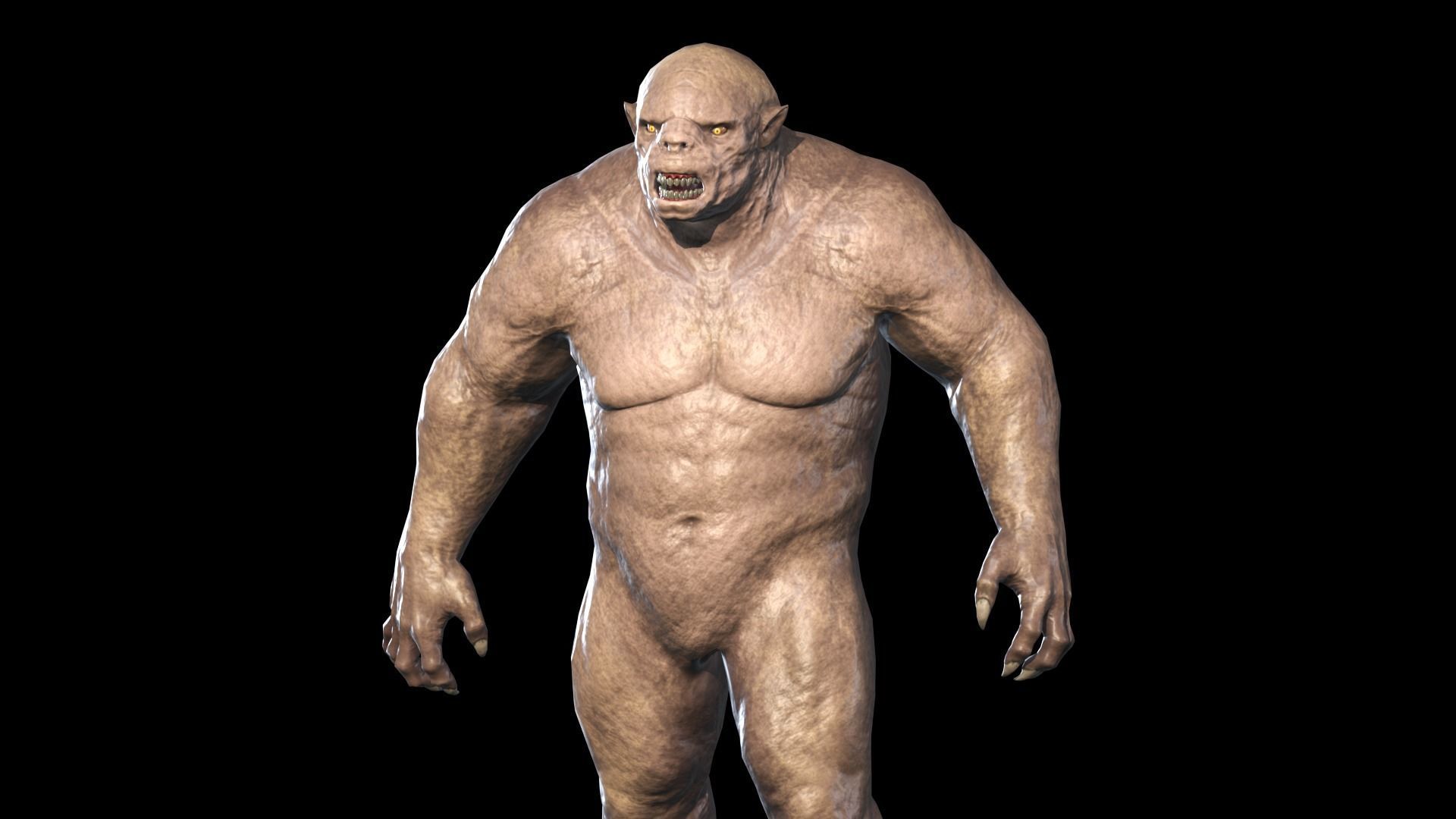 Monster Bull Low-poly 3D model_2