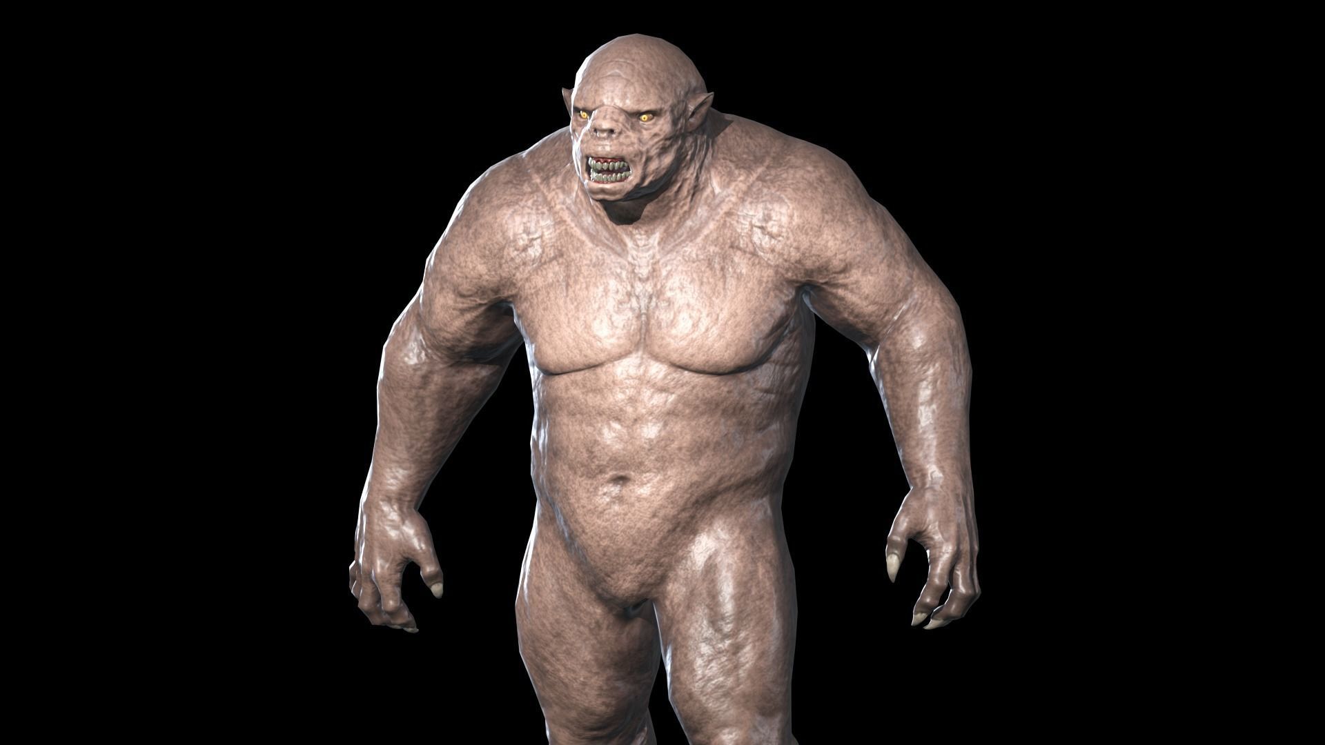 Monster Bull Low-poly 3D model_7