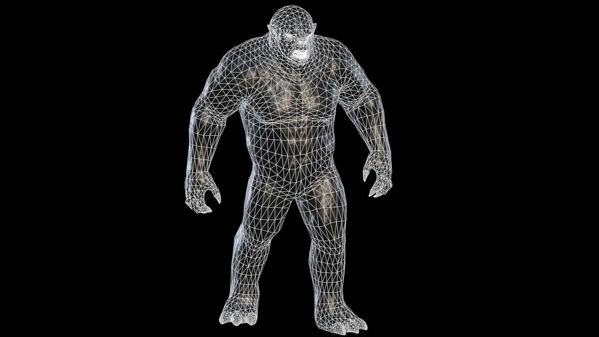 Monster Bull Low-poly 3D model_13