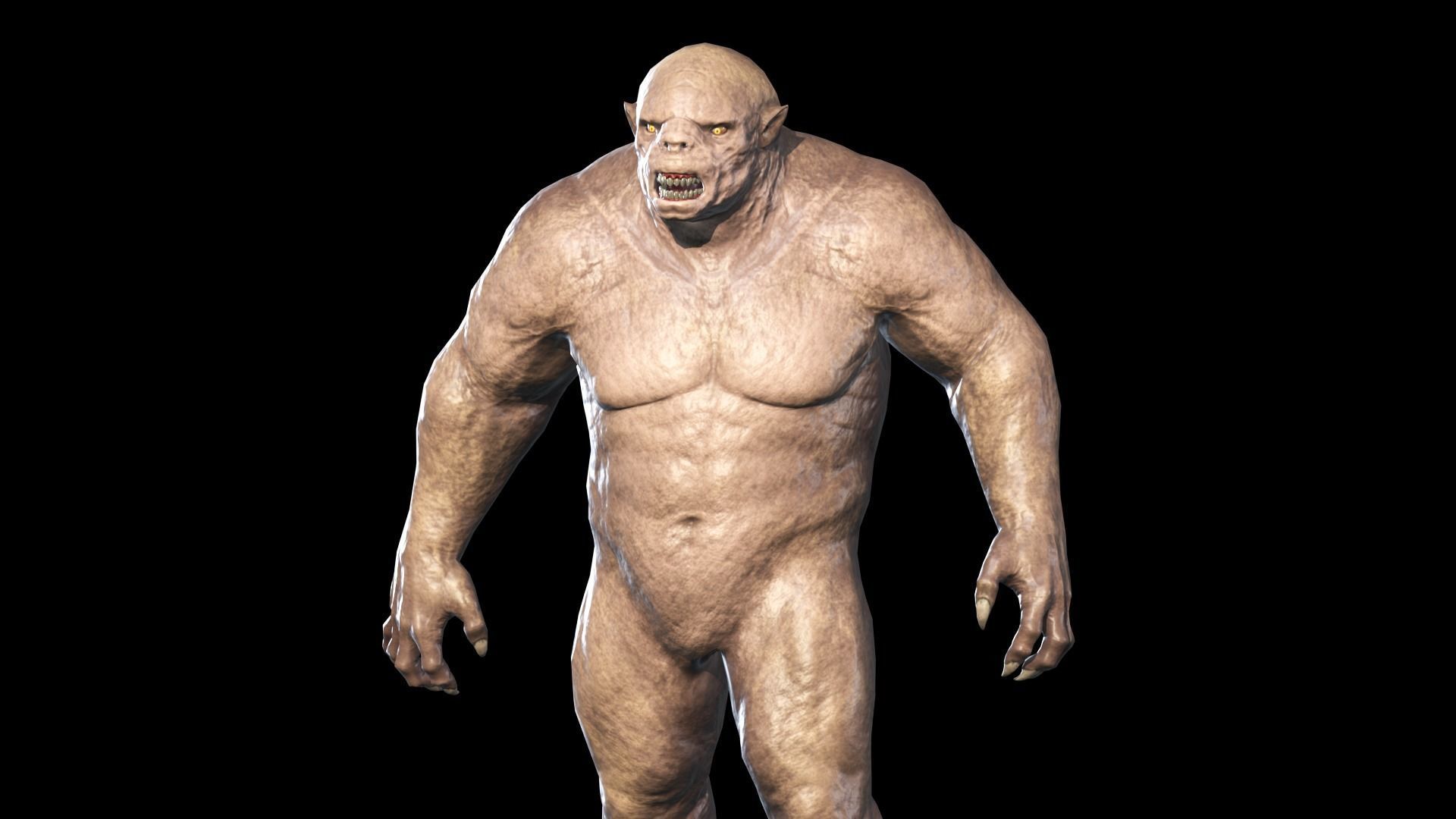 Monster Bull Low-poly 3D model_4