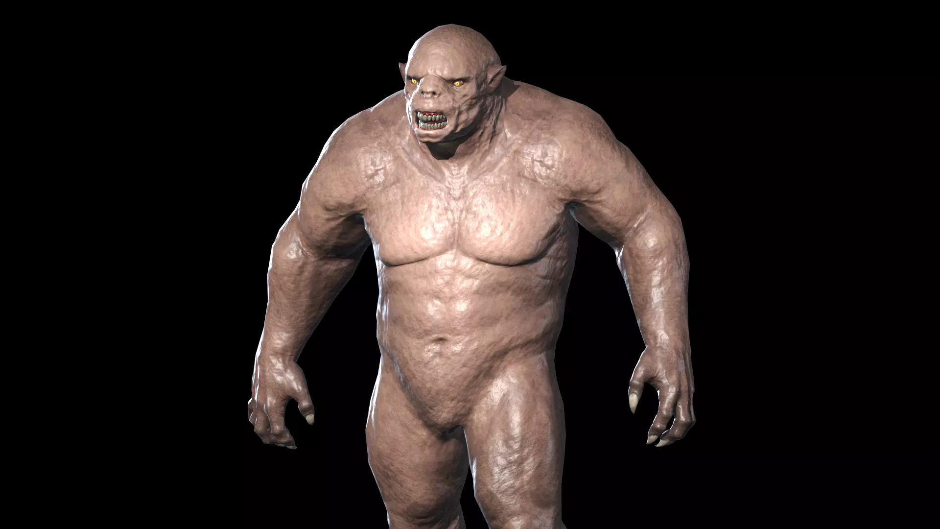 Monster Bull Low-poly 3D model_0