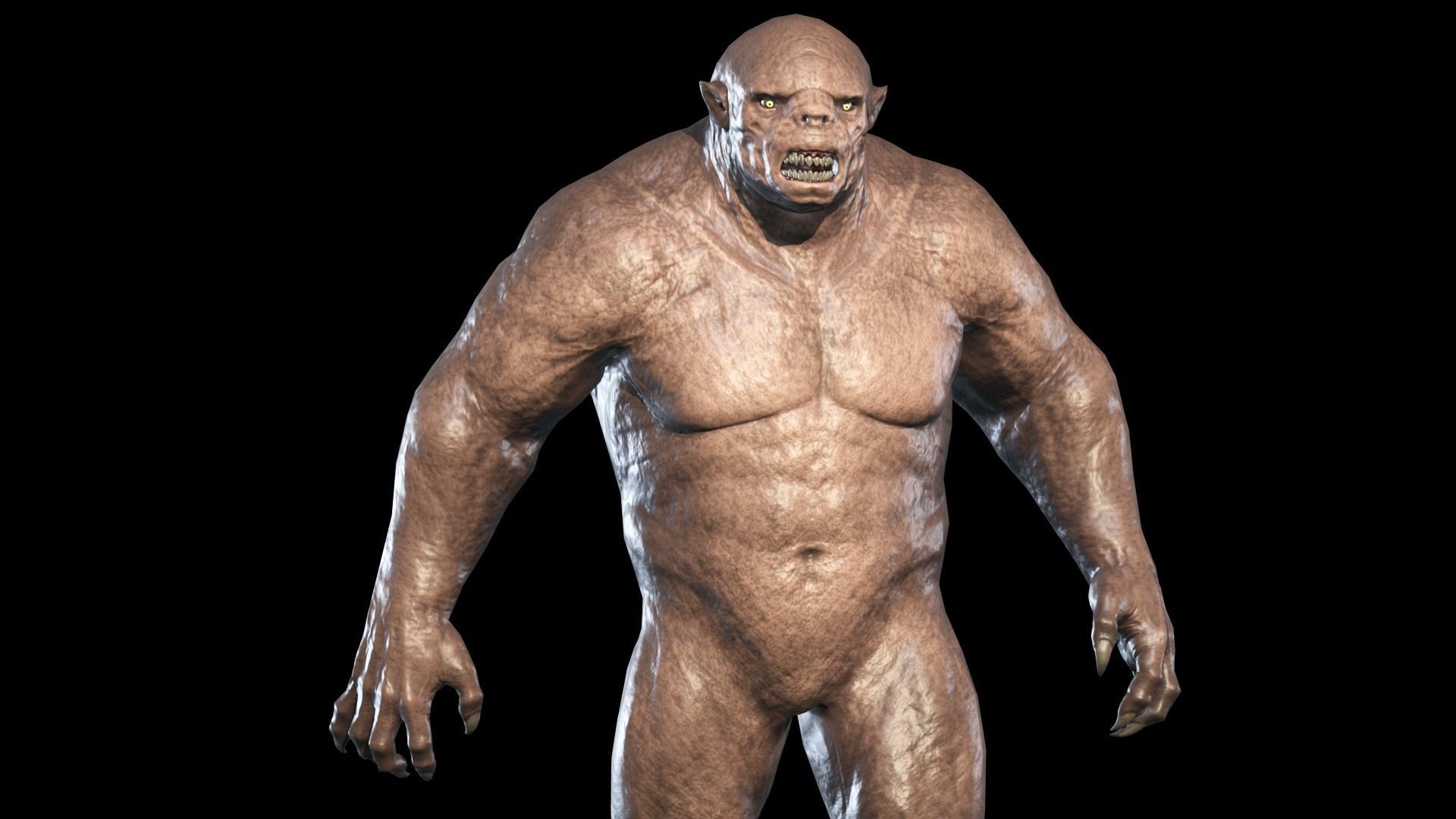 Monster Bull Low-poly 3D model_8