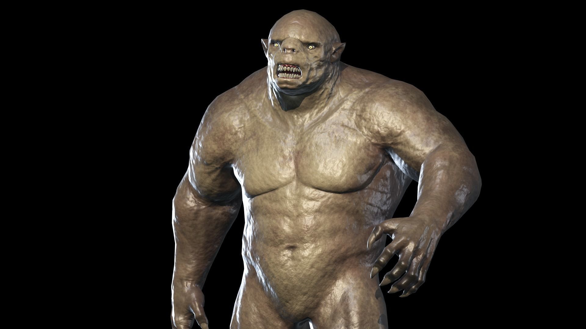 Monster Bull Low-poly 3D model_9